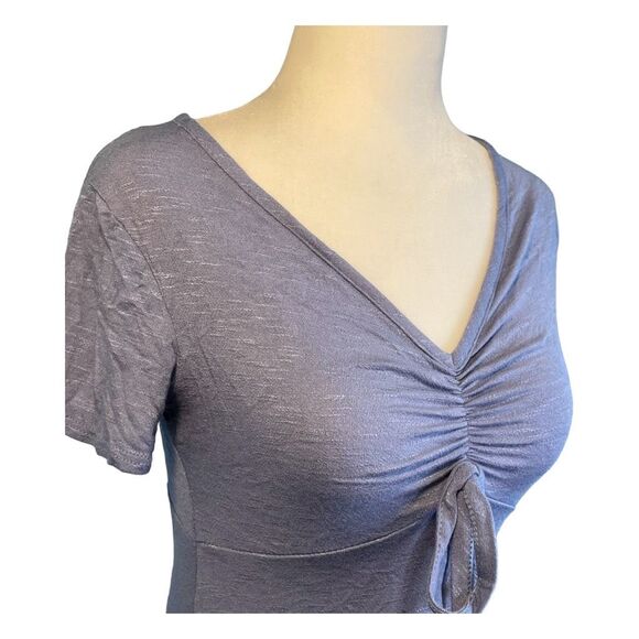 Olivia Rae Mini Dress Periwinkle Blue Fit n Flare Silky Soft Cinched Chest XS - Picture 2 of 6